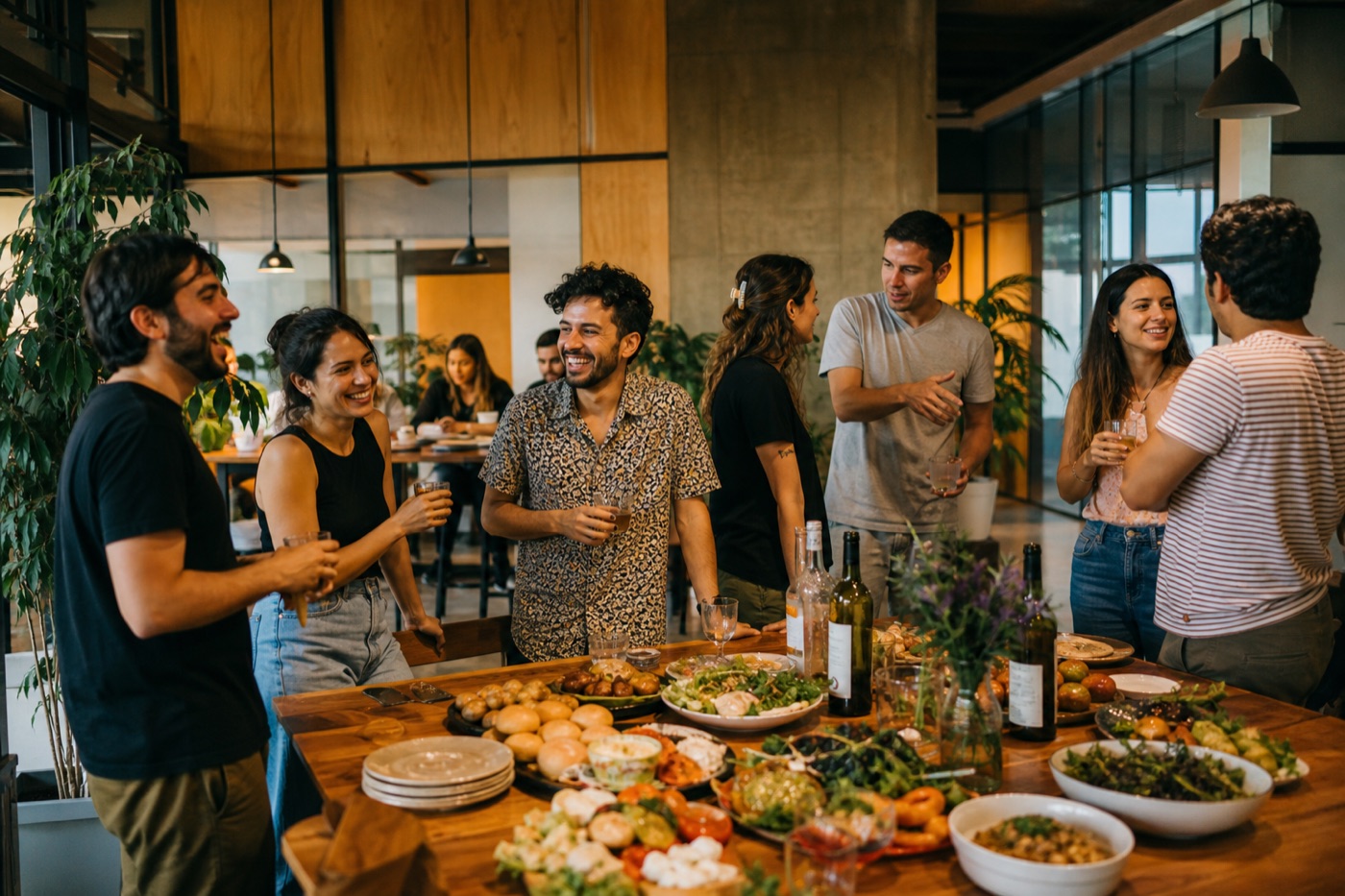 Celebración de un equipo startup en Santiago