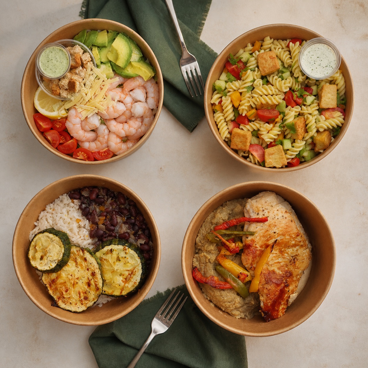 Variedad de almuerzos Divina Cocina